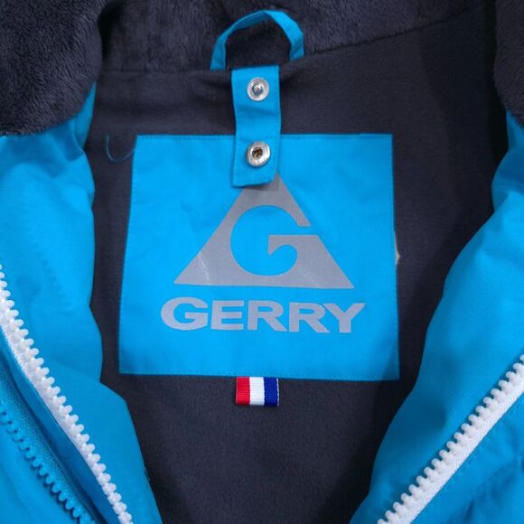 Gerry Hooded Zip Rain Jacket Men XLarge 4 Pockets Wind Breaker Blue Hiking Solid - Picture 10 of 16